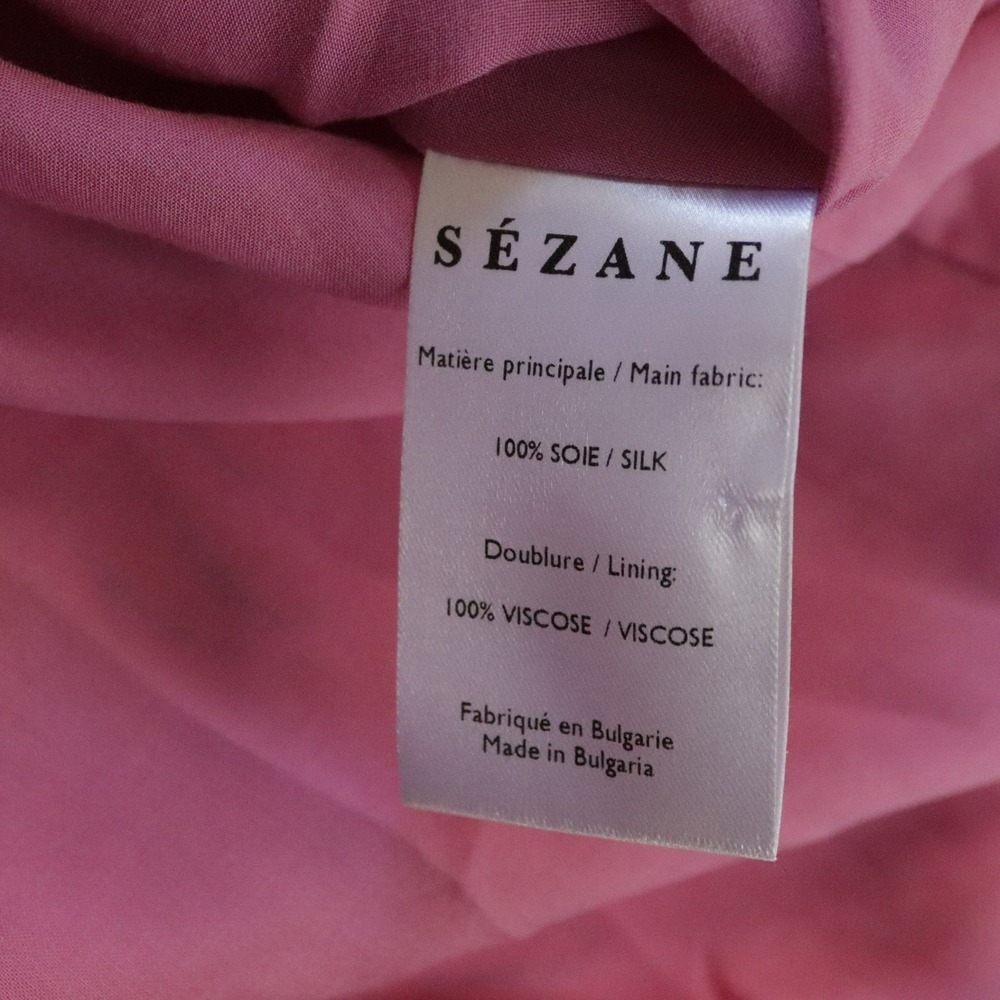 NEW Sezane Sola Dress 34 US 2 Silk Floral Pink - Picture 10 of 11